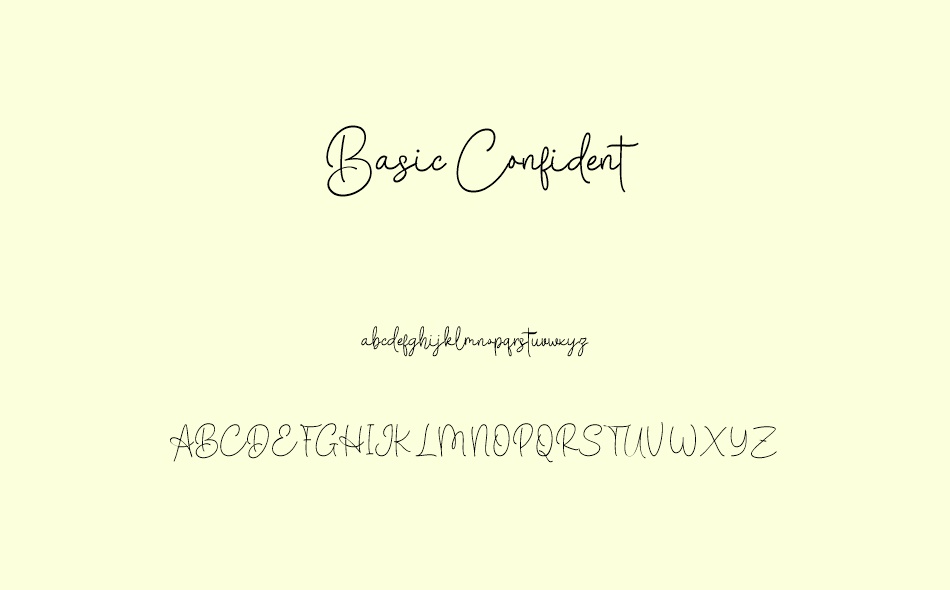 Basic Confident font