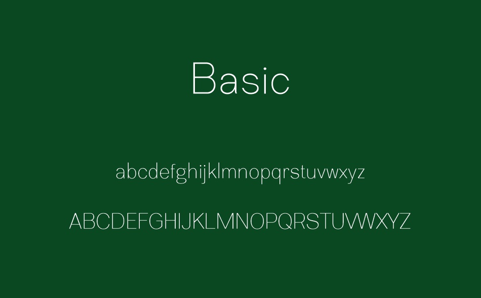 Basic font