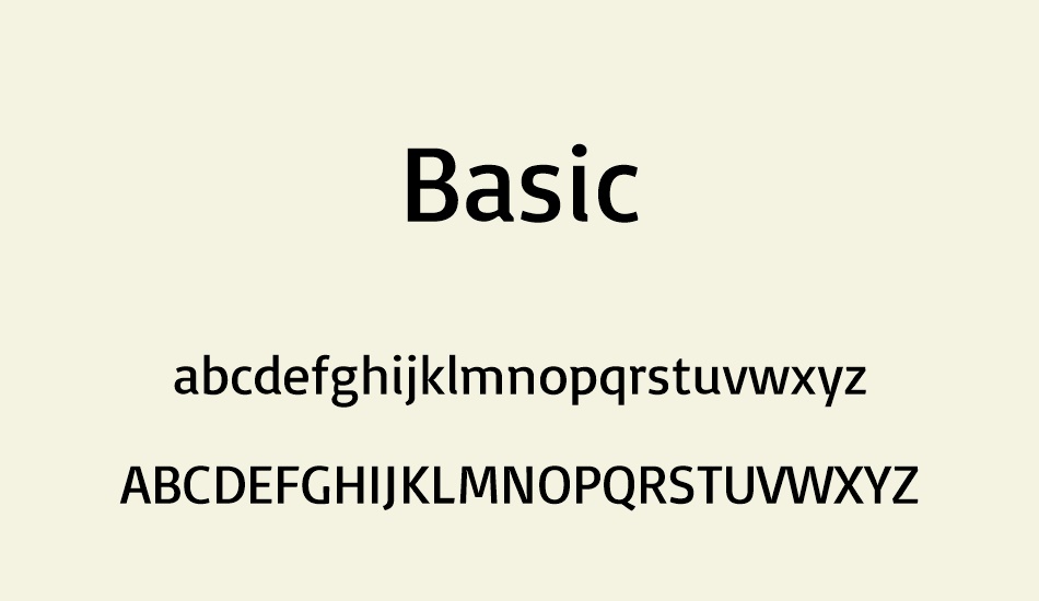 basic font