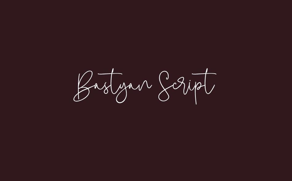 Bastyan Script font big