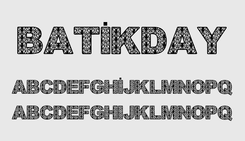 batikdayakfont font