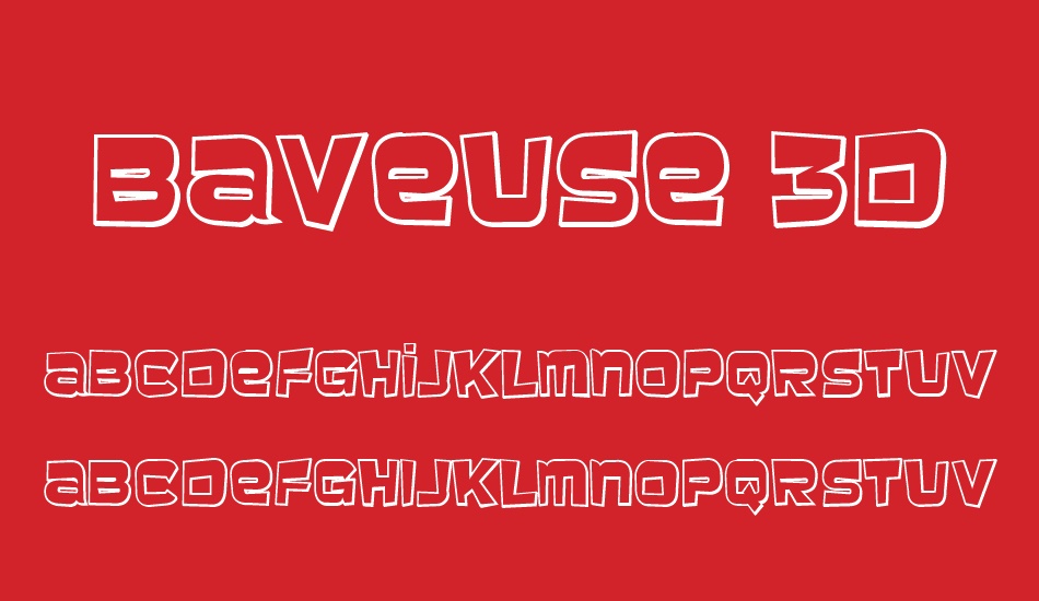 baveuse-3d font