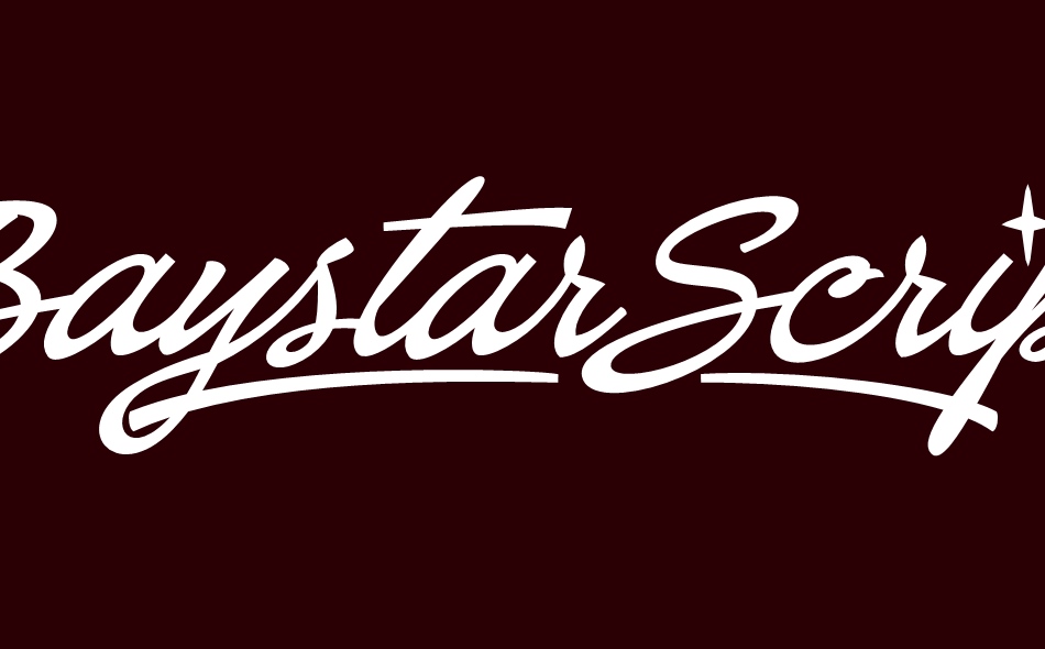 Baystar Script font big