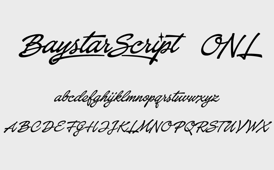 Baystar Script font