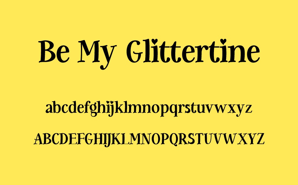 Be My Glittertine font