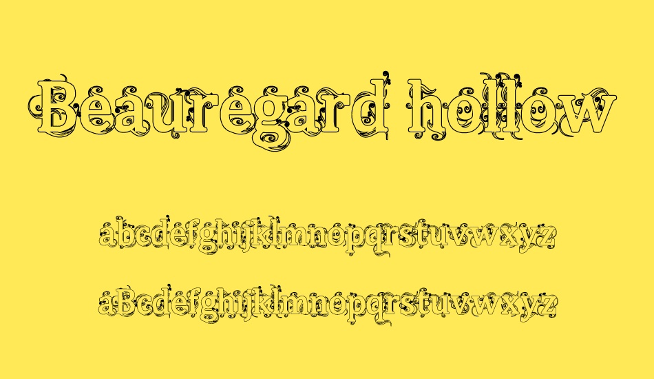 beauregard-hollow font