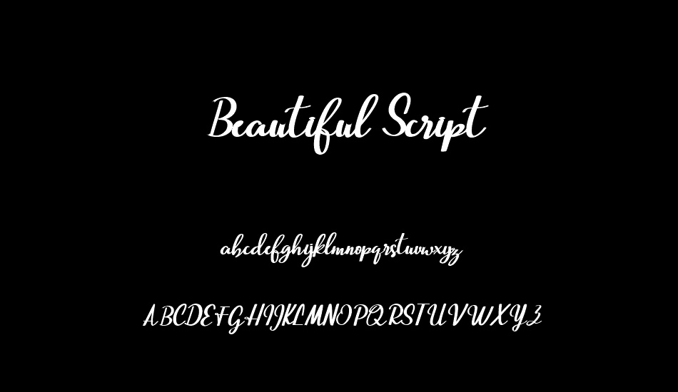 beautiful-script font