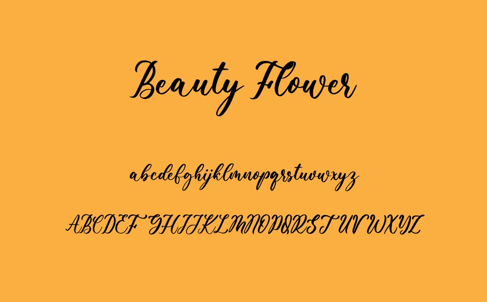 Beauty Flower font