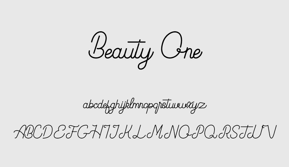 beauty-one font