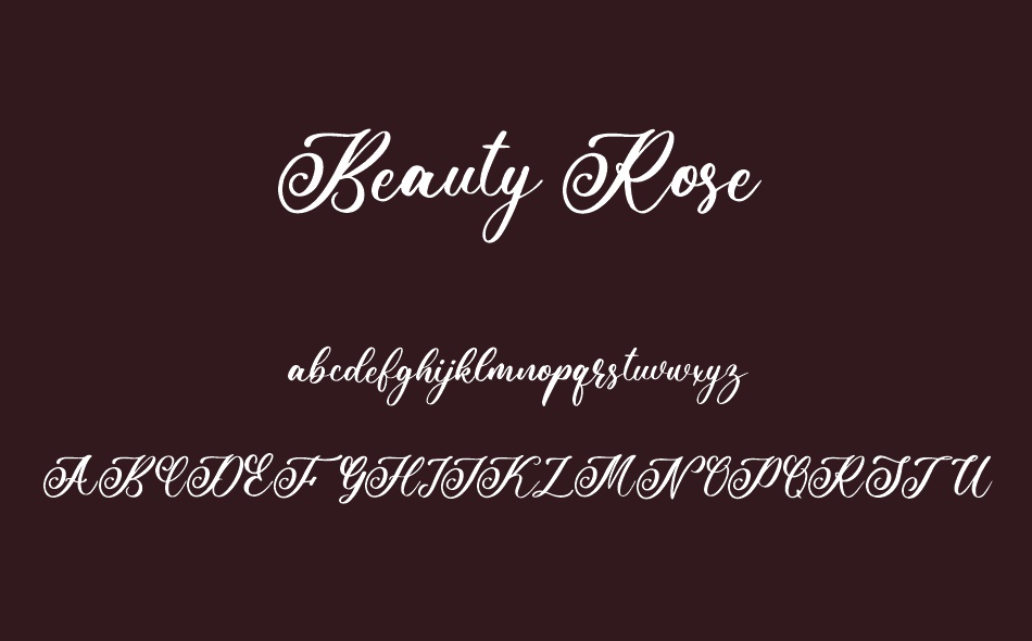 Beauty Rose font