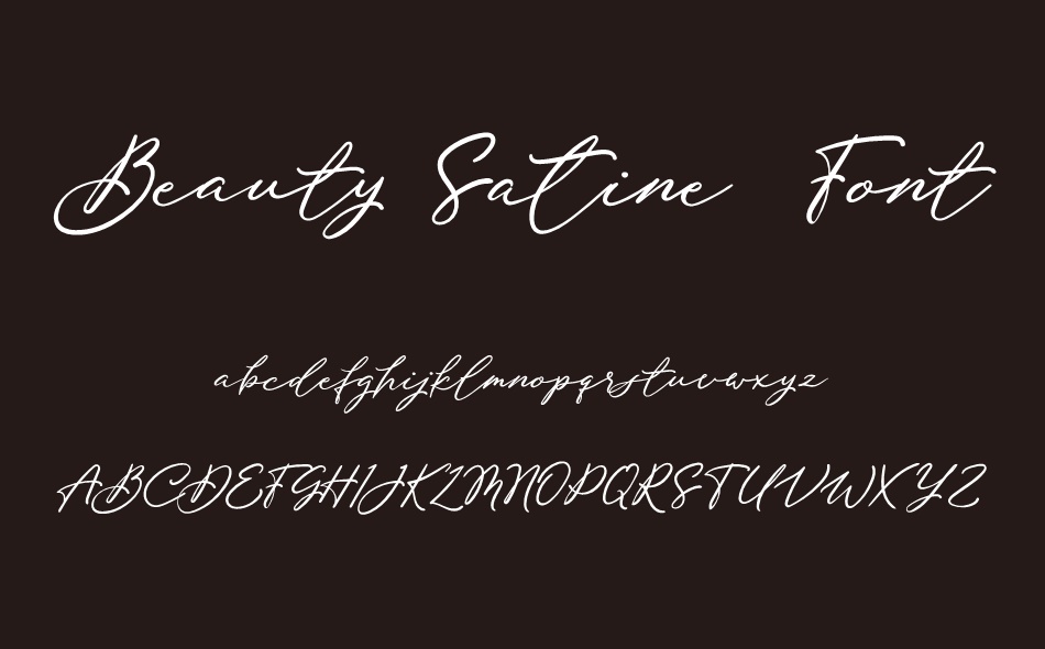 Beauty Satine font