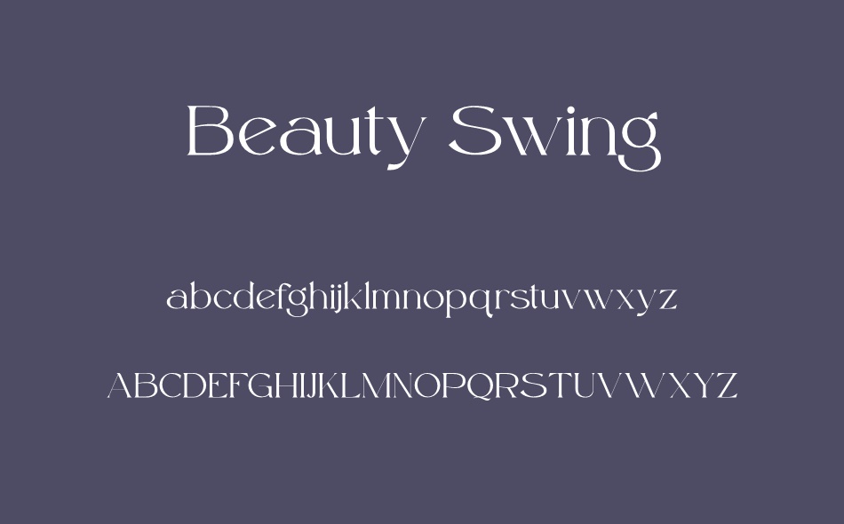 Beauty Swing font
