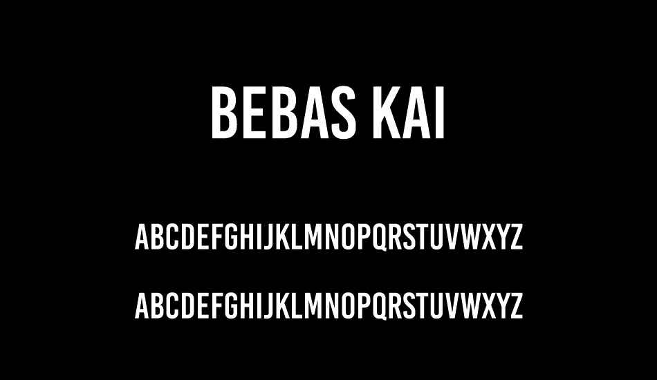 bebas-kai font