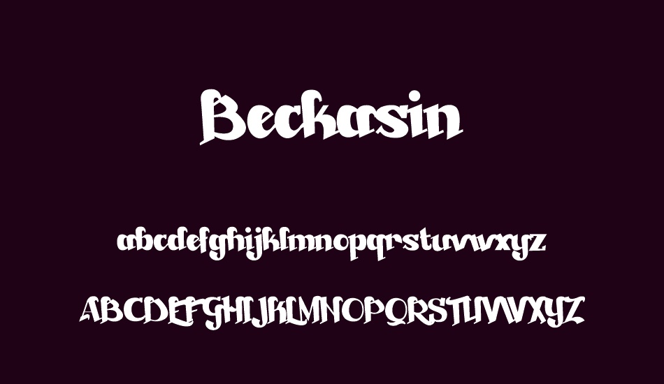 beckasin font