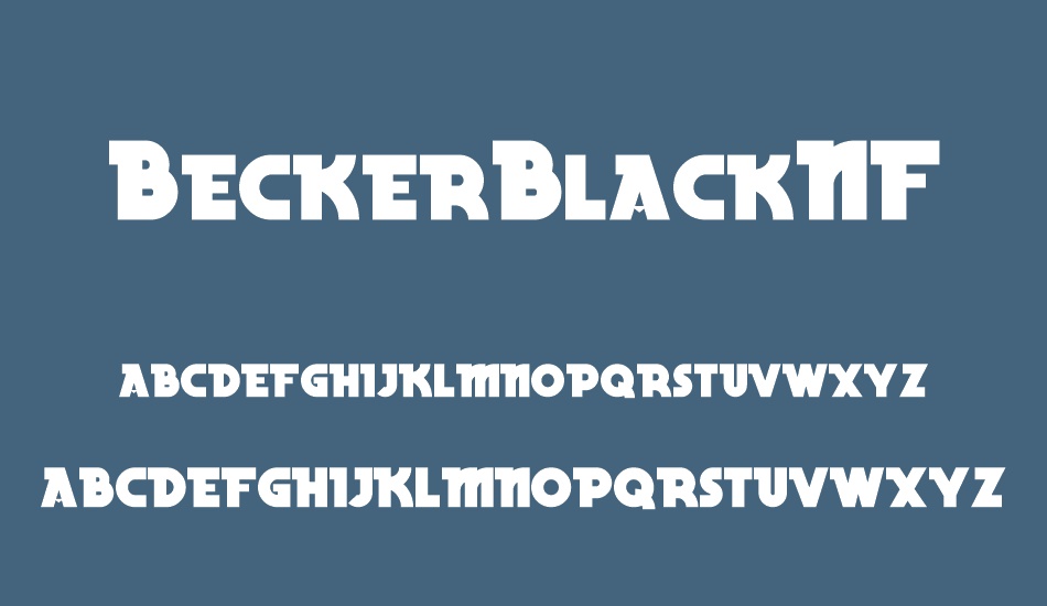 beckerblacknf font