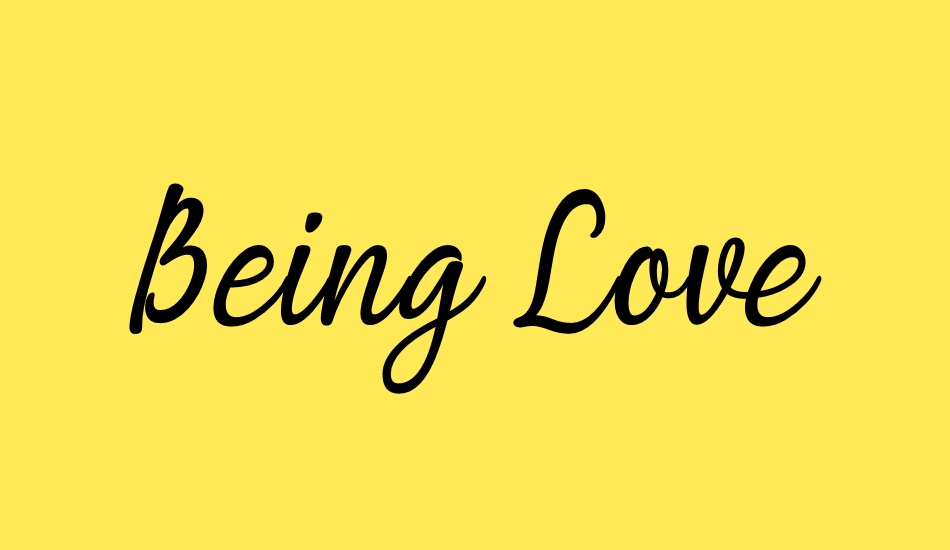 being-love font big
