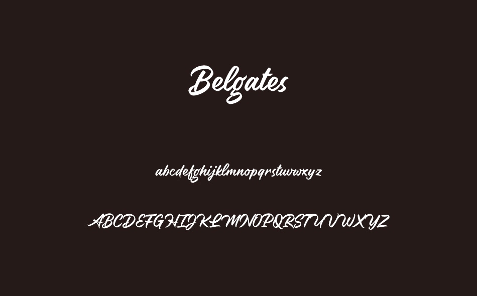 Belgates font