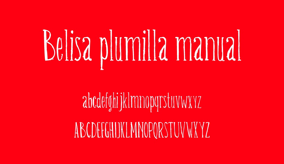 belisa-plumilla-manual font