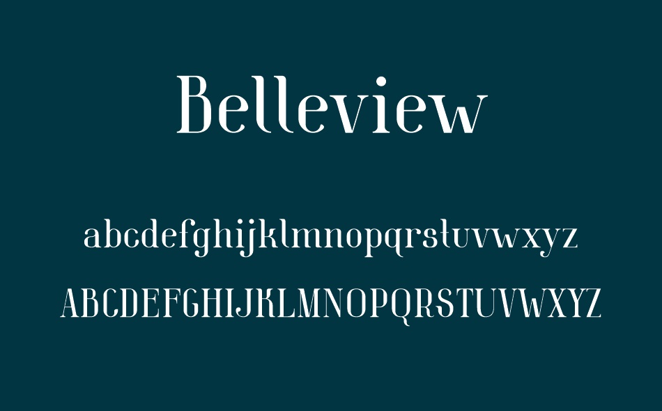 Belleview font
