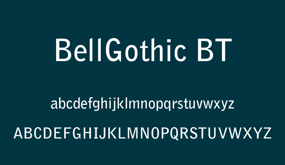 bellgothic-bt font