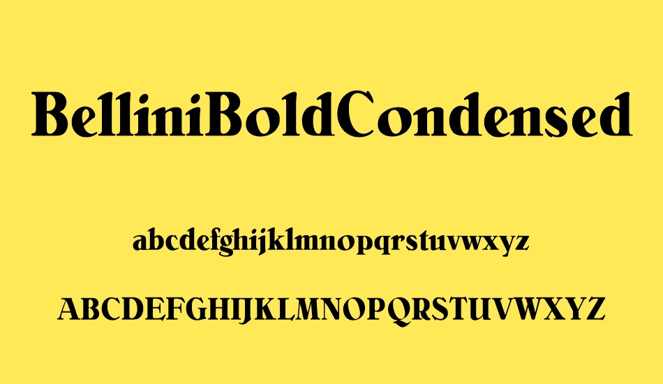 belliniboldcondensed font