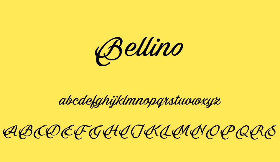 bellino-personal-use-only font