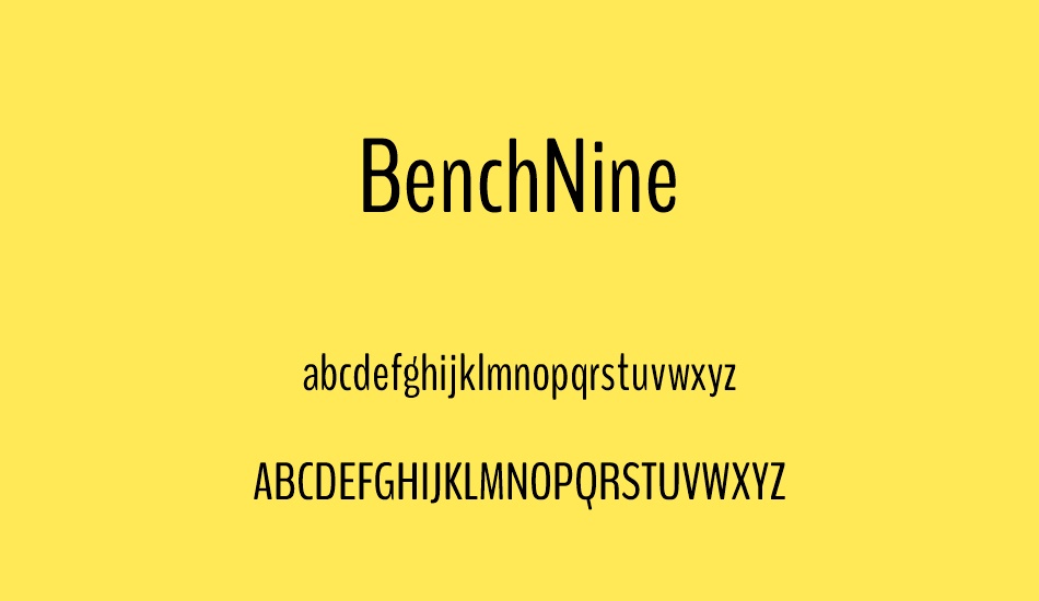 benchnine font