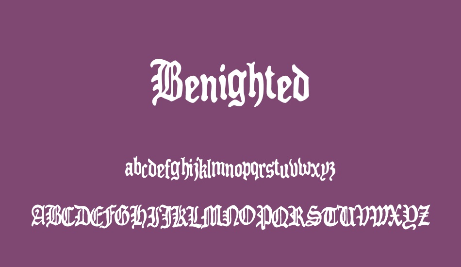 benighted font