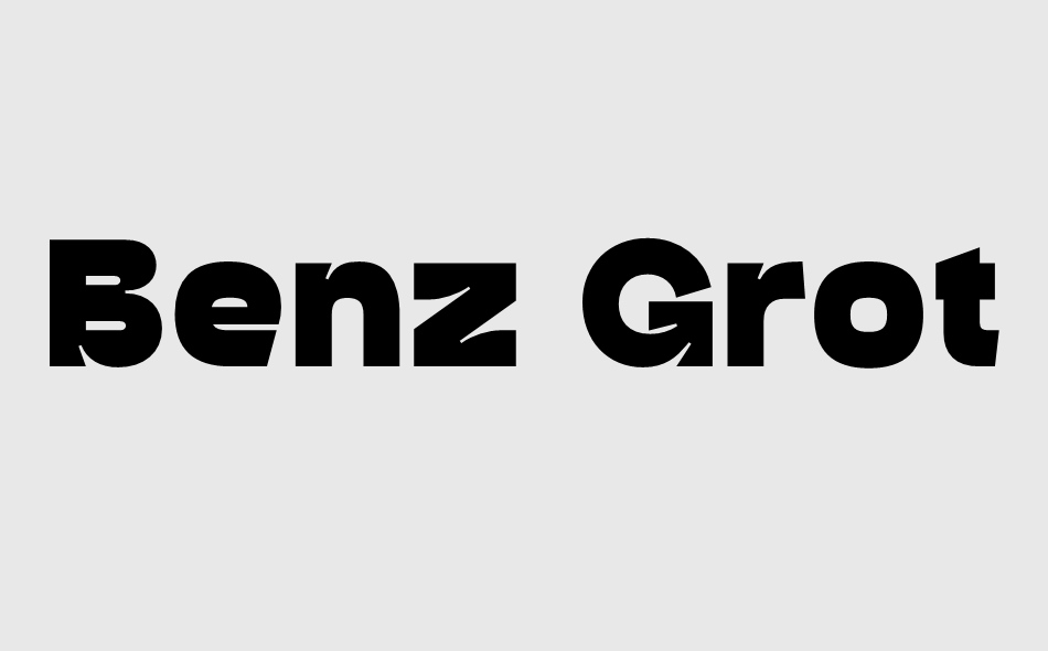 Benz Grotesk font big