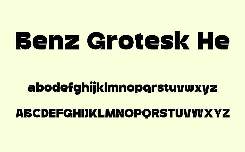 Benz Grotesk font