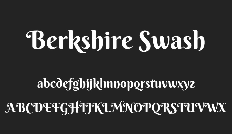 berkshire-swash font