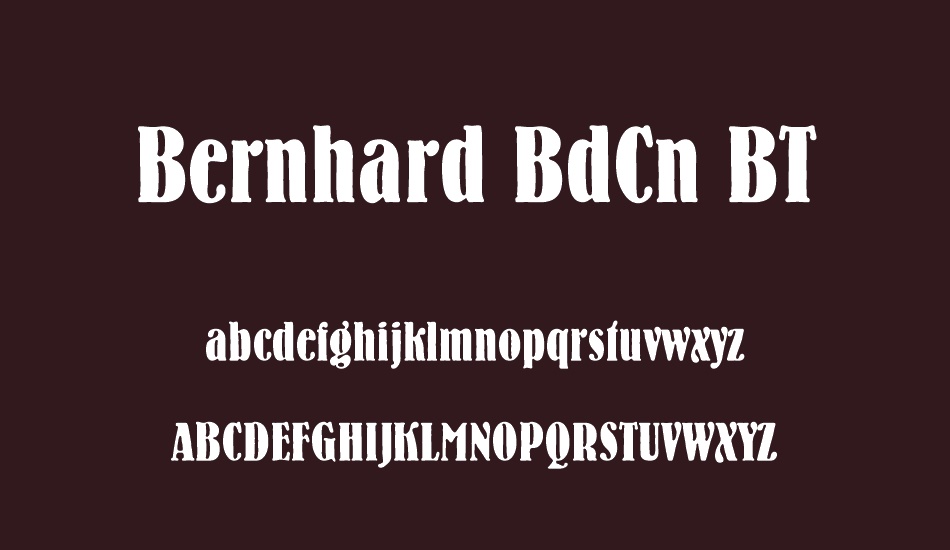 bernhard-bdcn-bt font