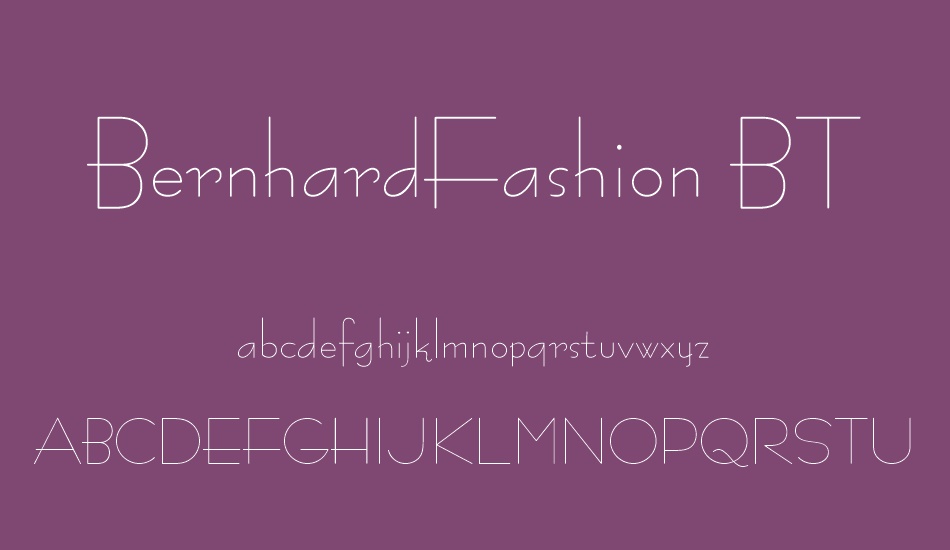 bernhardfashion-bt font