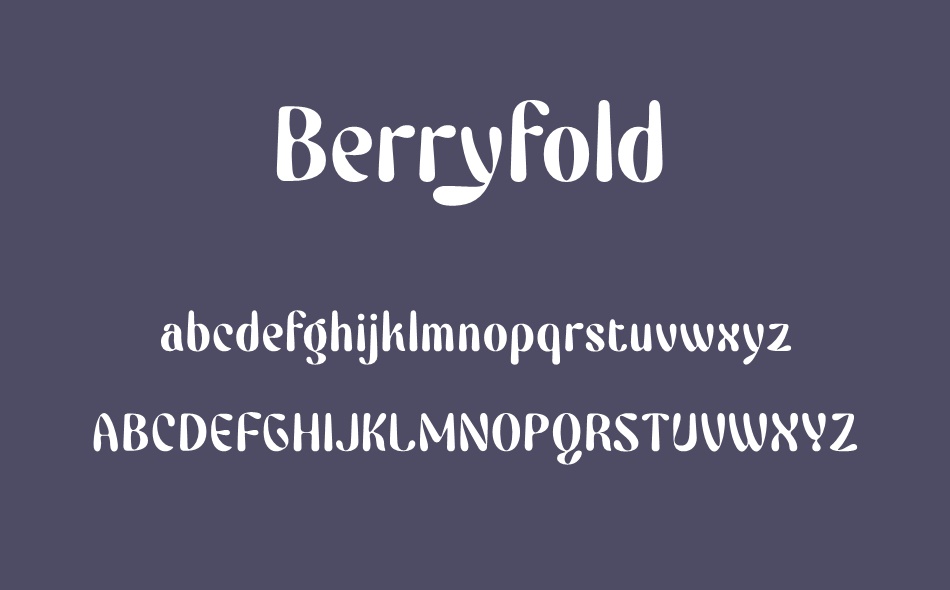 Berryfold font