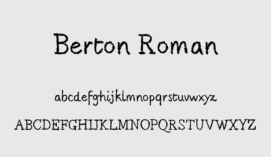 berton-roman font