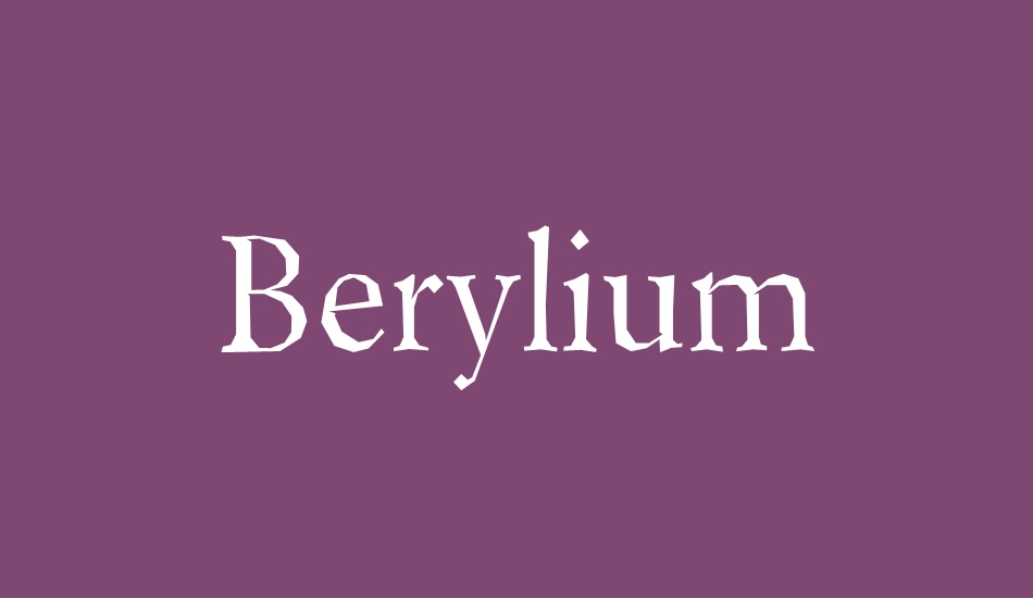 berylium font big