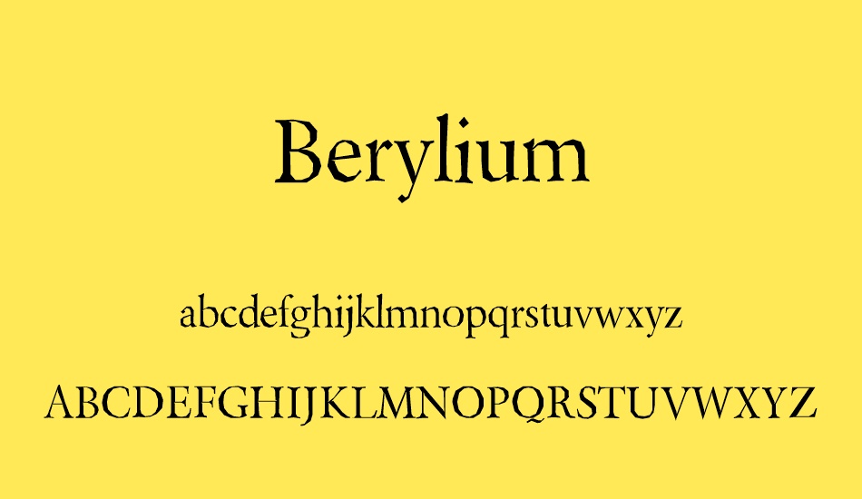 berylium font