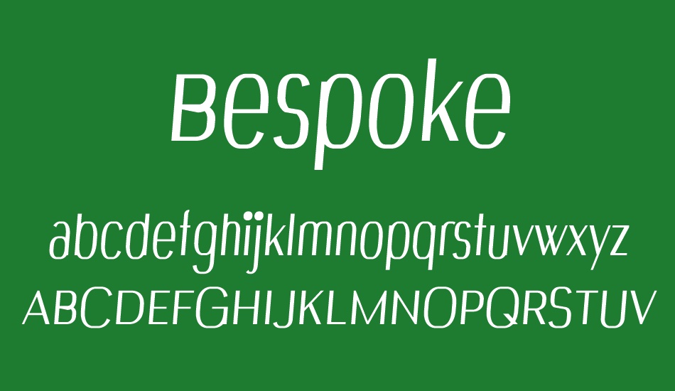 bespoke font