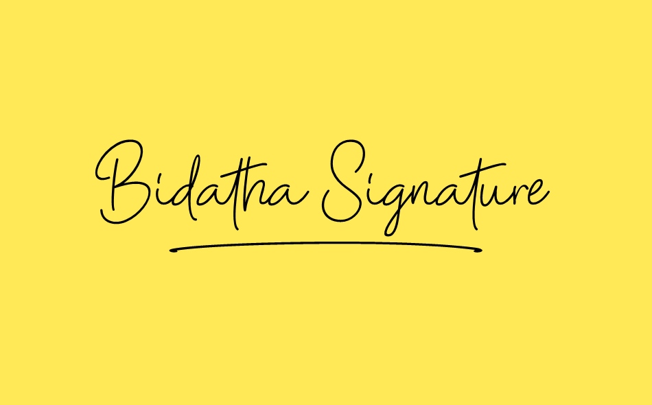 Bidatha Signature font big