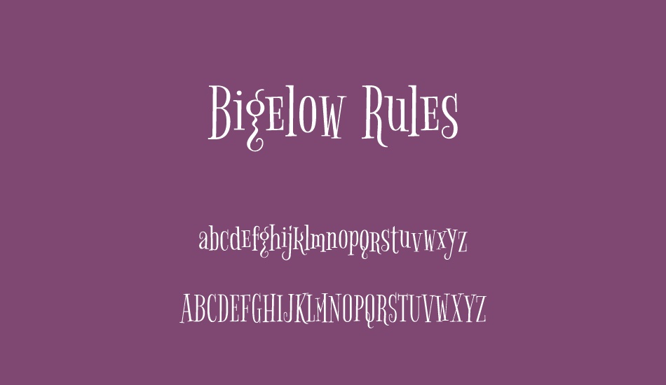 bigelow-rules font