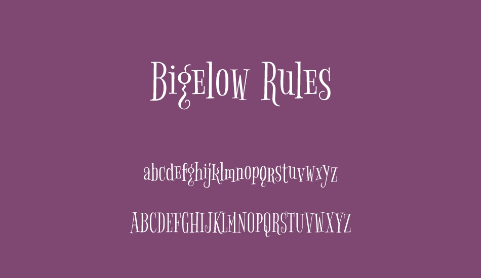 bigelow-rules font