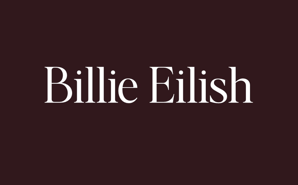 Billie Eilish font big