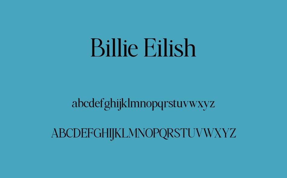 Billie Eilish font