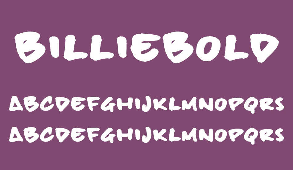 billieboldhand font