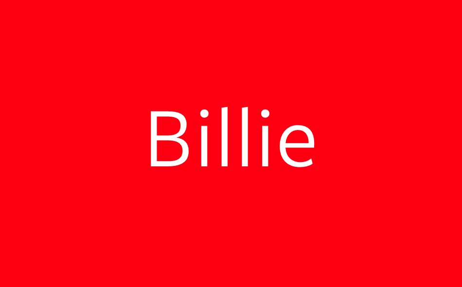 Billie font big