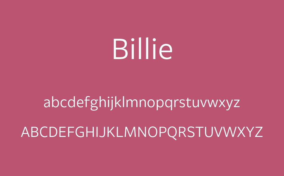 Billie font
