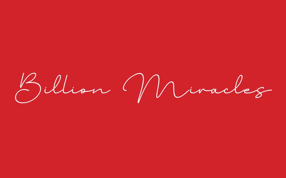 Billion Miracles font big