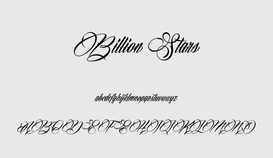 billion-stars-personal-use- font