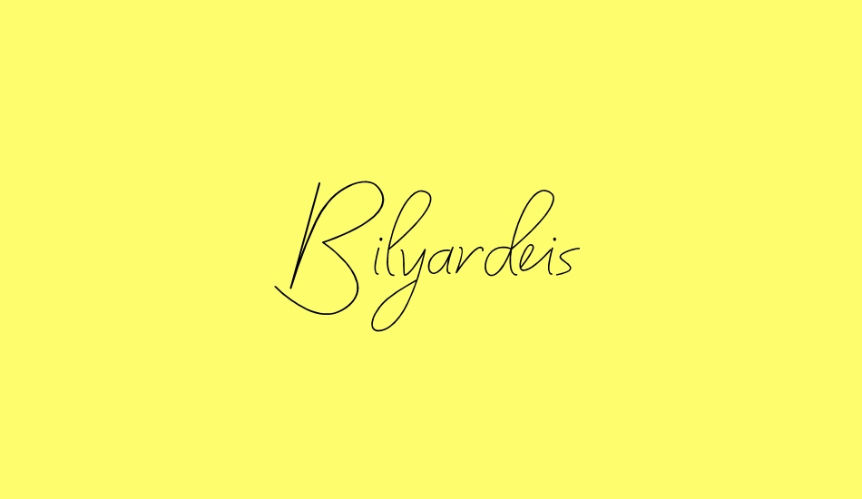 bilyardeis font big