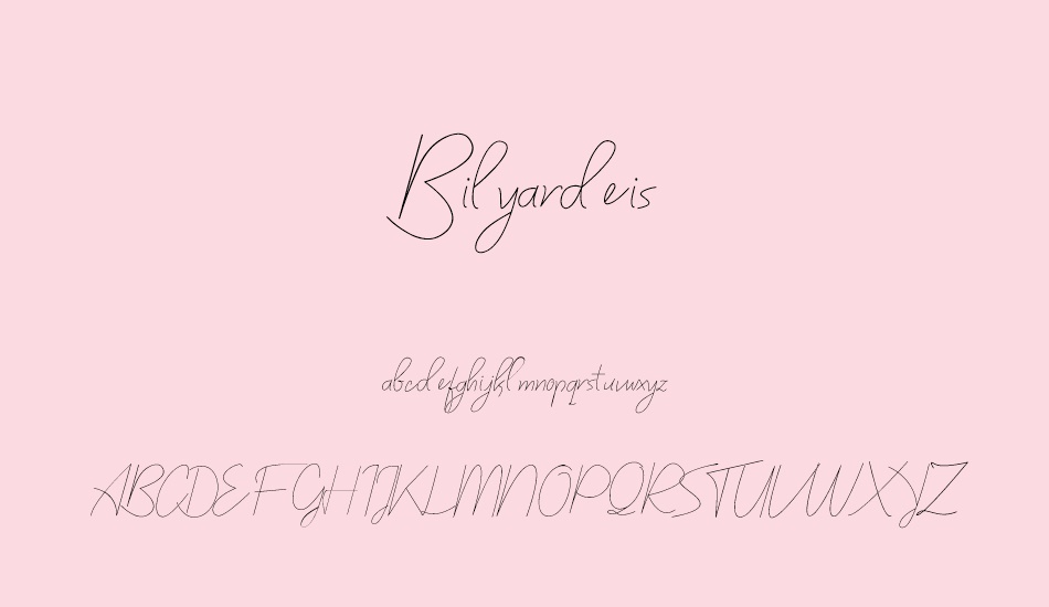 bilyardeis font